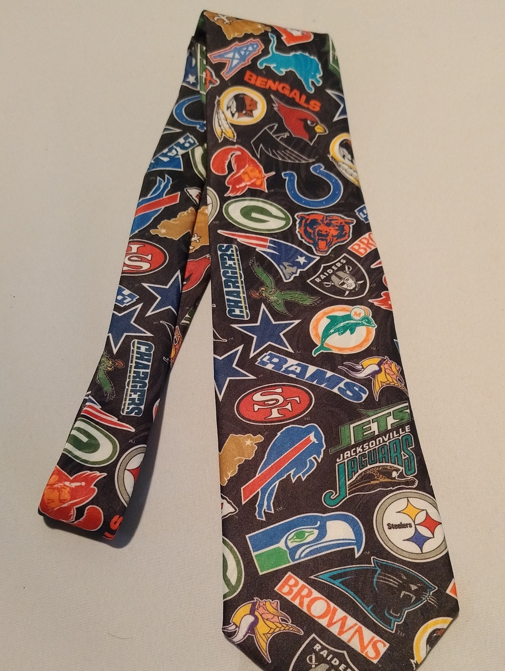 Vintage NFL Logos Men's Blue Novelty Tie